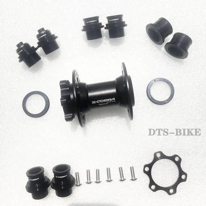 black Х-Кобра PRO-1/9 велосипедная ступица 6-болт дисковый тормоз горный велосипед передний ступичный узел совместимость 100*9/100*15/110*15 boost/110*20/прямой открывания консервной банки - Цвет: black