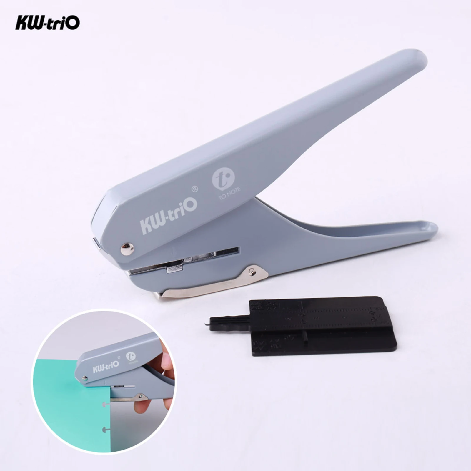 

KW-trio Handheld DIY Mushroom Single Hole Punch Puncher Paper Cutter with Ruler for Office Home School Students