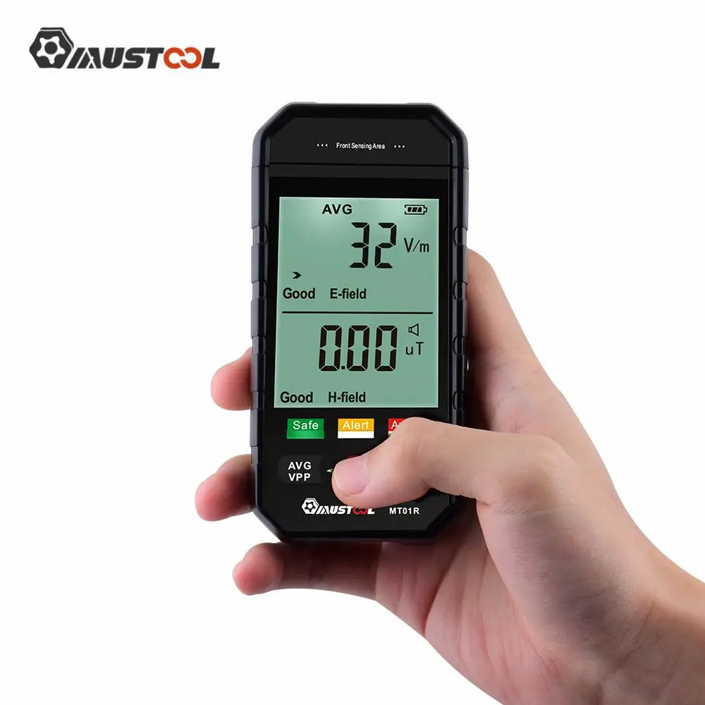 

MUSTOOL MT01R Handheld 3-inch Electromagnetic Radiation Tester Electric Field & Magnetic Field Detection 5Hz~3500MHz