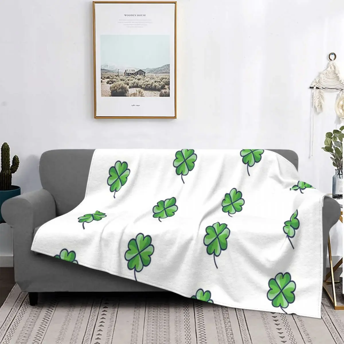 

Manta de trobol de la suerte, a cuadros para cama colcha, пикник, manta de lana a cuadros, colcha de verano