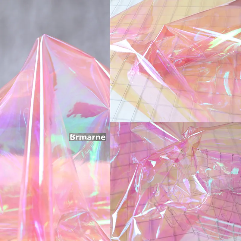 50cm*122cm/piece Transparent high-gloss raincoat waterproof tpu film diy handmade fabric