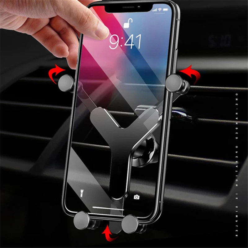 Syrinx гравитационный Автомобильный держатель для iPhone X 7 вентиляционное отверстие Клип подставка для сотового телефона тонкий для смартфона поддержка Xiaomi mi9 крепление для телефона