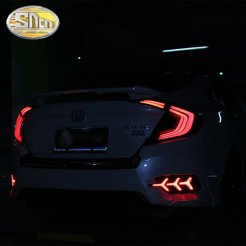 Автомобильный Стайлинг для Honda Civic x 2016 2017 2018 светодиодная противотуманная фара