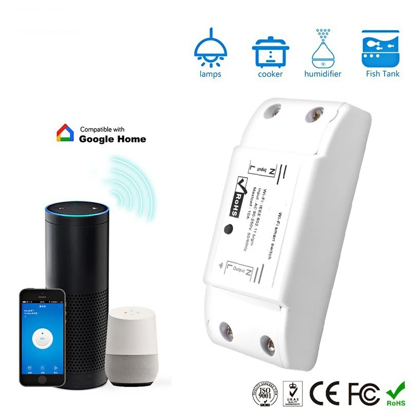 

Tuya Smart WiFi Switch Wireless Smart Home Universal Switch PP Remote Control Self-Defined On-Off Controller Circuit Breaker