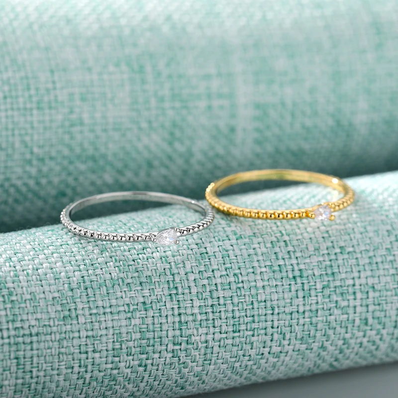 

Zircon Water Drop Couple Rings For Women Men Gold Wedding Finger Ring Bohemia Birthday Jewelry Accessories Anillos Accessories