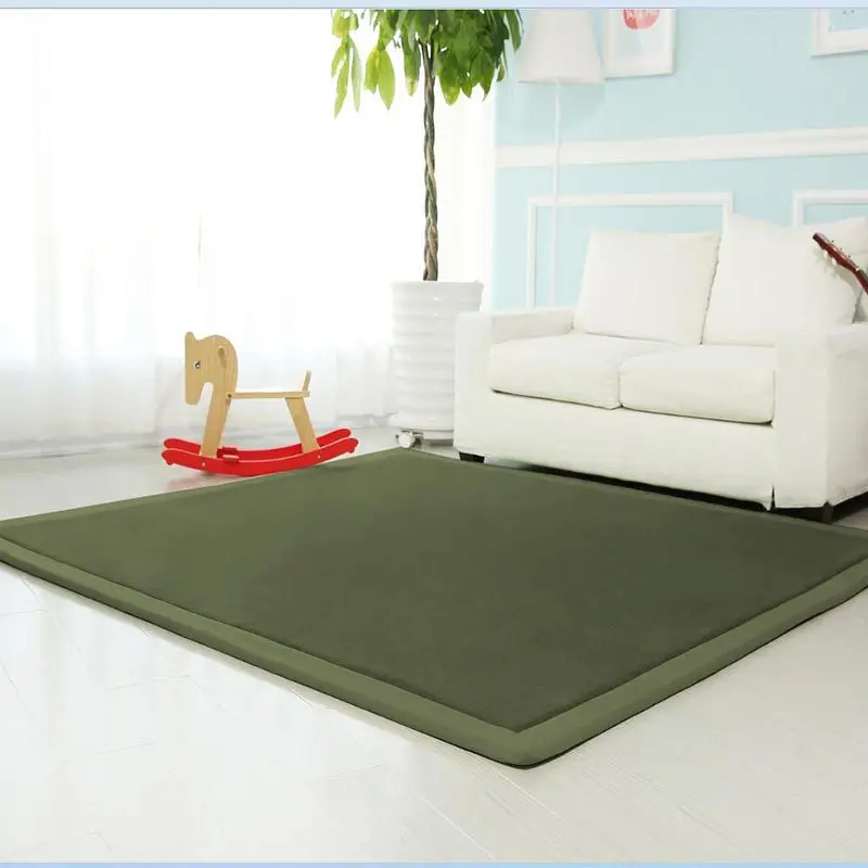 modern and simple coral velvet thickened bedroom bedside mats japanese tatami mats hallway decorative carpets free global shipping
