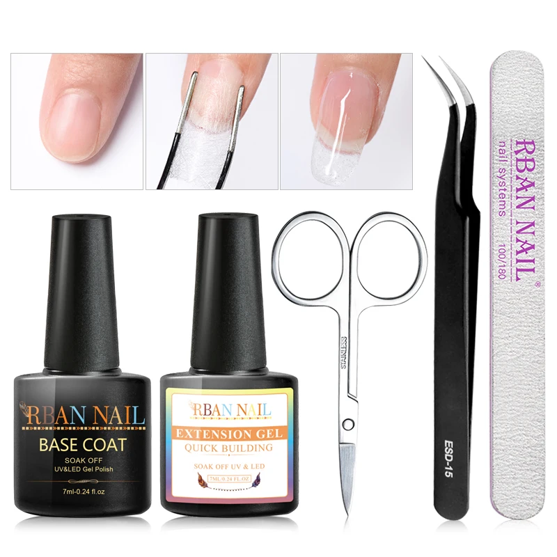 RBAN лак для ногтей поли Быстрый строительный Удлинительный УФ-гель набор