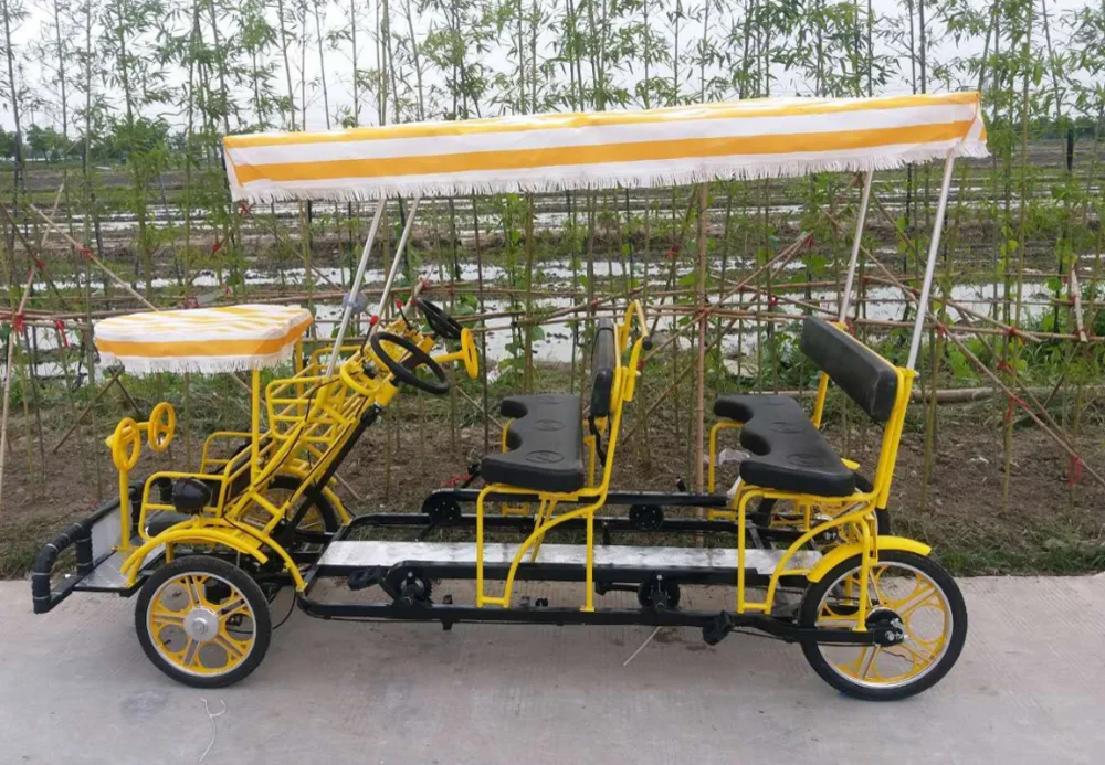 4-местный взрослый рикша трехколесный велосипед четырехколесный грузовой