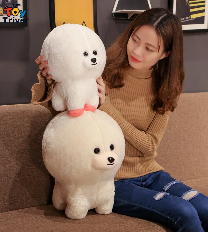 

Kawaii Bichon Dog Puppy Plush Toys Stuffed Animals Doll Children Girls Boys Baby Kids Birthday Gifts Room Home Decor