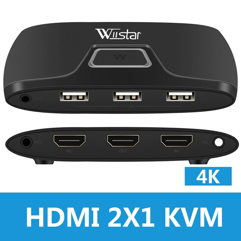 KVM HDMI переключатель 4K USB 2 0 разделитель в 1 поддержка цифрового монитора для