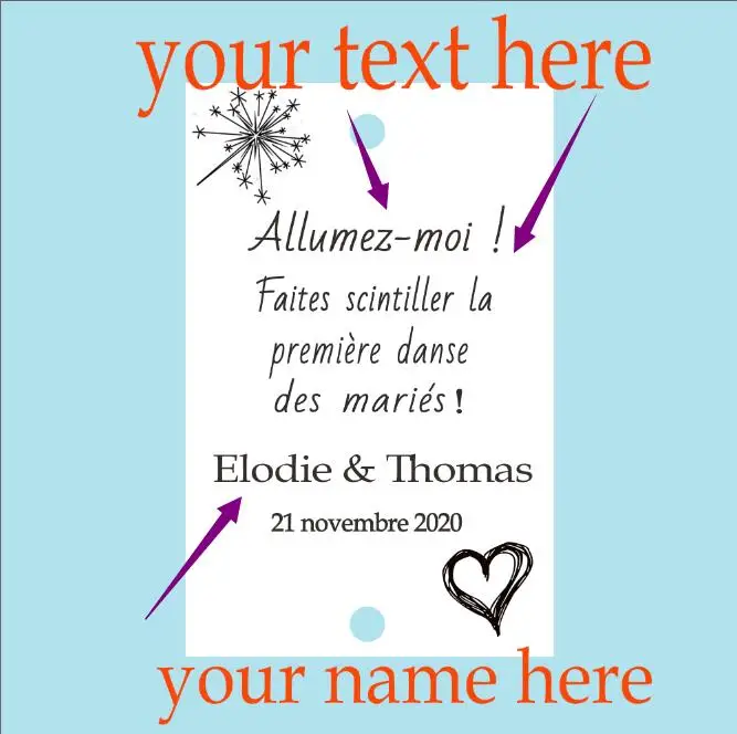 Крафт-бумага 100 шт. светящиеся/блестящие палочки бирки Персонализированные