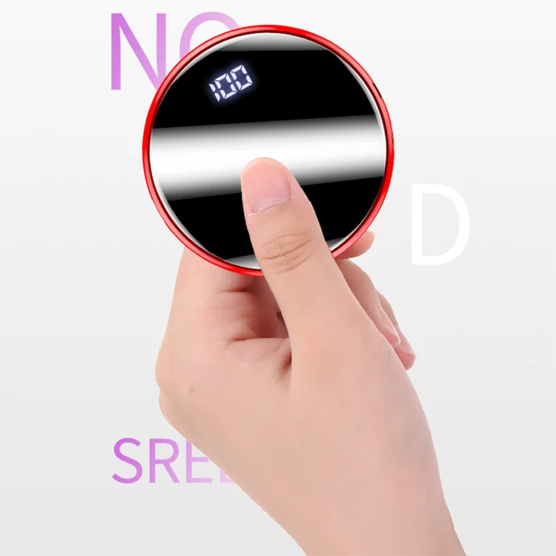 Внешний мини-аккумулятор на 20000 мАч с зеркальным экраном Цифровое зарядное