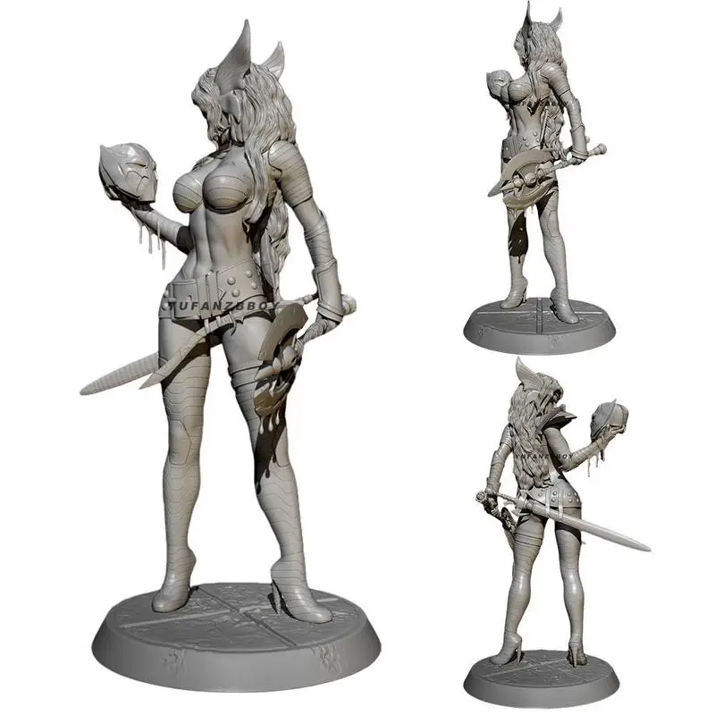 

1/24 Beauty Girl Hand Head Resin Figure Model Kit Home Decor Accessories White Models High Quality Epoxy Resin Assembly Figure