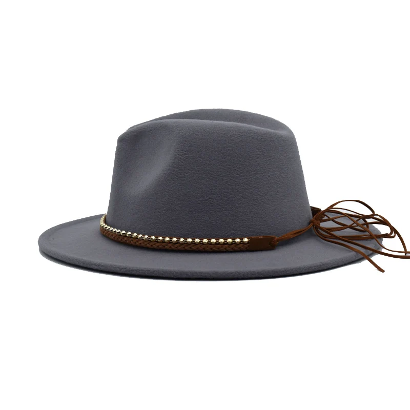 2020 Elegant Ladies Autumn And Winter British Hat Harajuku Style Wool Hat High-Top Jazz Hat Men's Panama Felt Hat F6