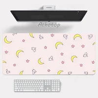 Large Anime Pink Mousepad Gamer Cute Kawaii Gaming Mouse Pad Rubber Otaku Locking Edge Big Fashion Laptop Notebook Desk Mats