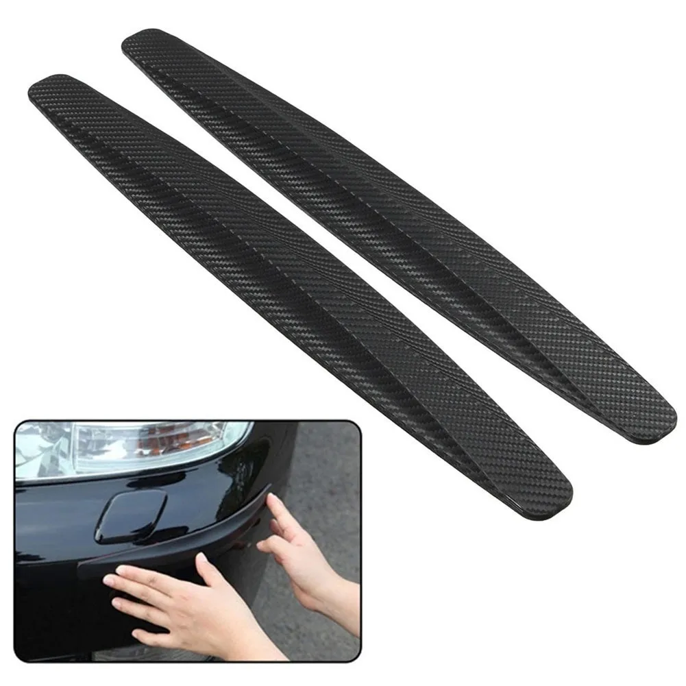 

2x Universal Durable Car-styling Carbon Fiber Guard Corner Protective Trim Bar Carbon Fiber Anti-collision Strip