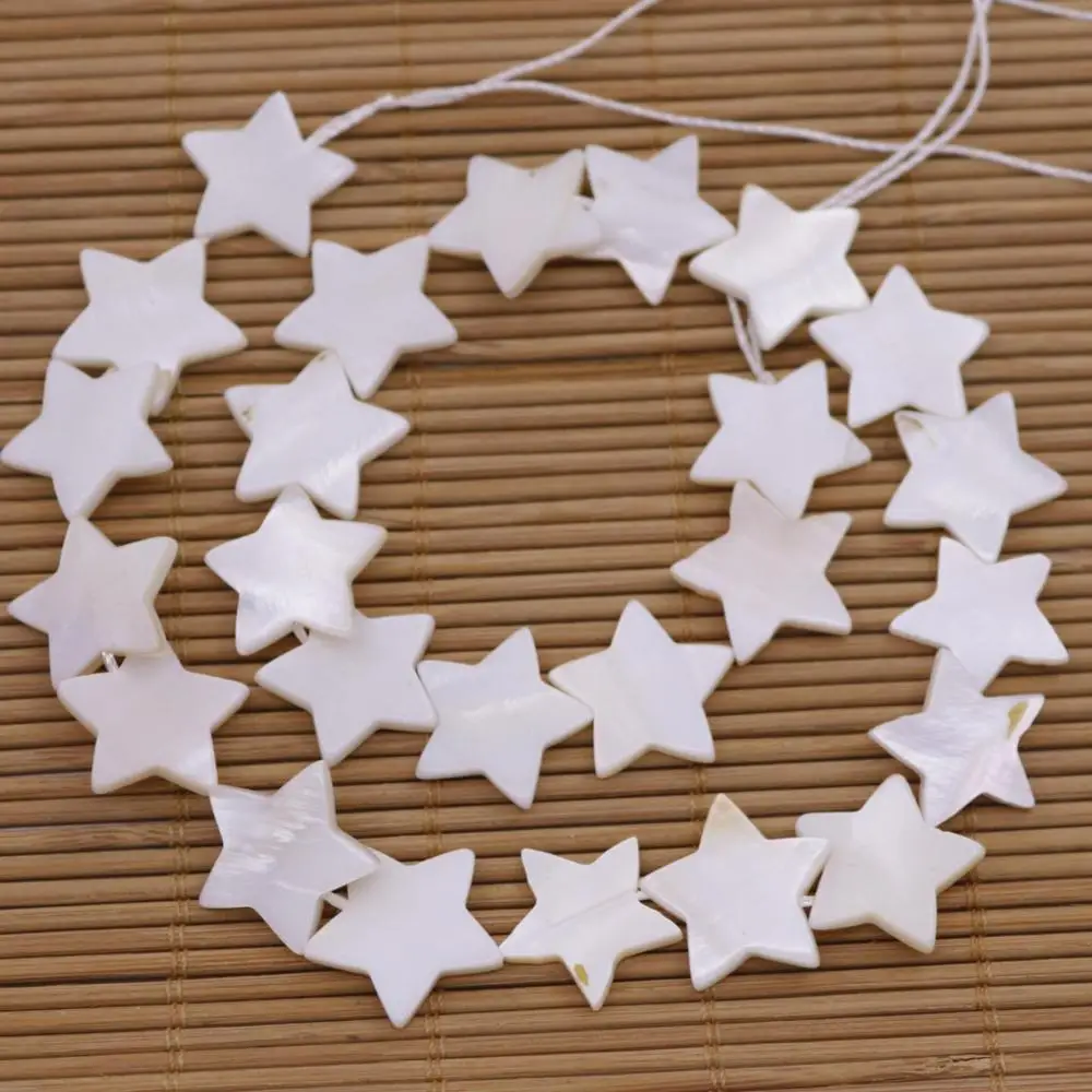 Натуральная белая черная перламутровая ракушка нить 15 дюймов Круглая Звезда