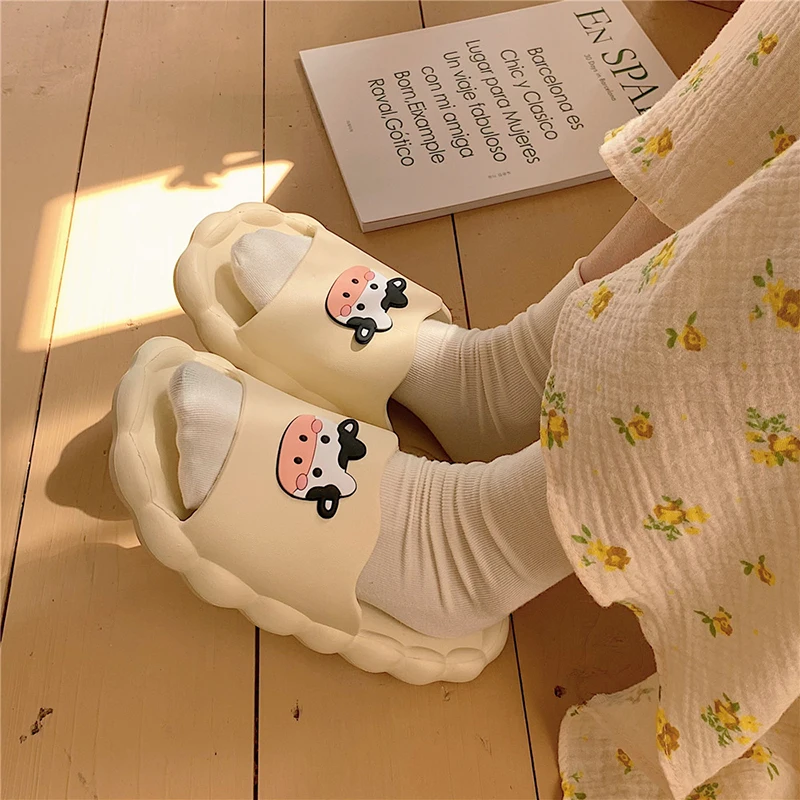 

New Fashion Soft-Soled Cartoon Sandals Indoor Non-Slip Platform Women's Shoes