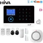 Охранная система HIVA PG103 3G для дома, охранная сигнализация с дверью и пассивным инфракрасным датчиком, управление через приложение