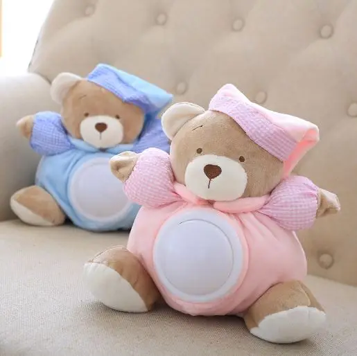 23 см Kawaii толстый плюшевый мишка музыкальный светильник плюшевые куклы младенца