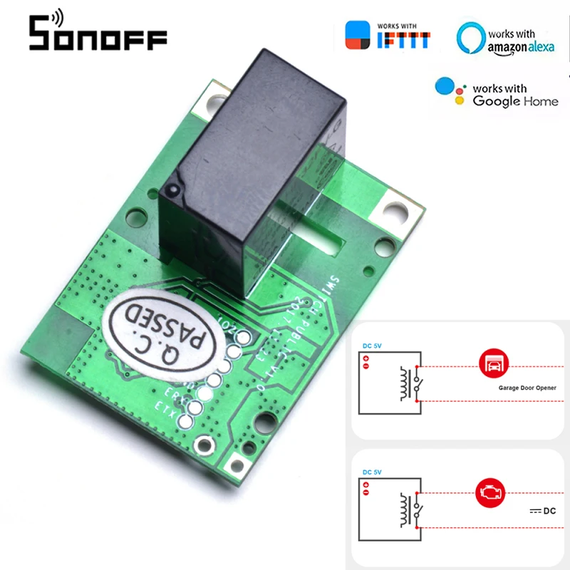 

SONOFF RE5V1C Relay Module 5V WiFi DIY Switch Dry Contact Output Inching/Selflock Working Modes APP/Voice/LAN Control Smart Home