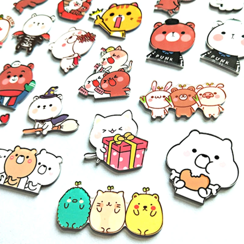 Рождественский мультфильм милый Мишка Тедди воздушный шар животные акриловые