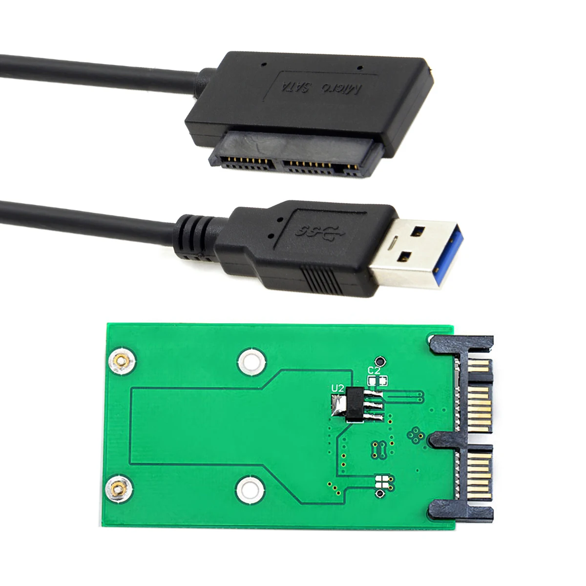 

Jimier CY USB 3,0 к mSATA 50Pin SSD & 1,8 "Micro SATA 7 + 9 16pin адаптер плата PCBA