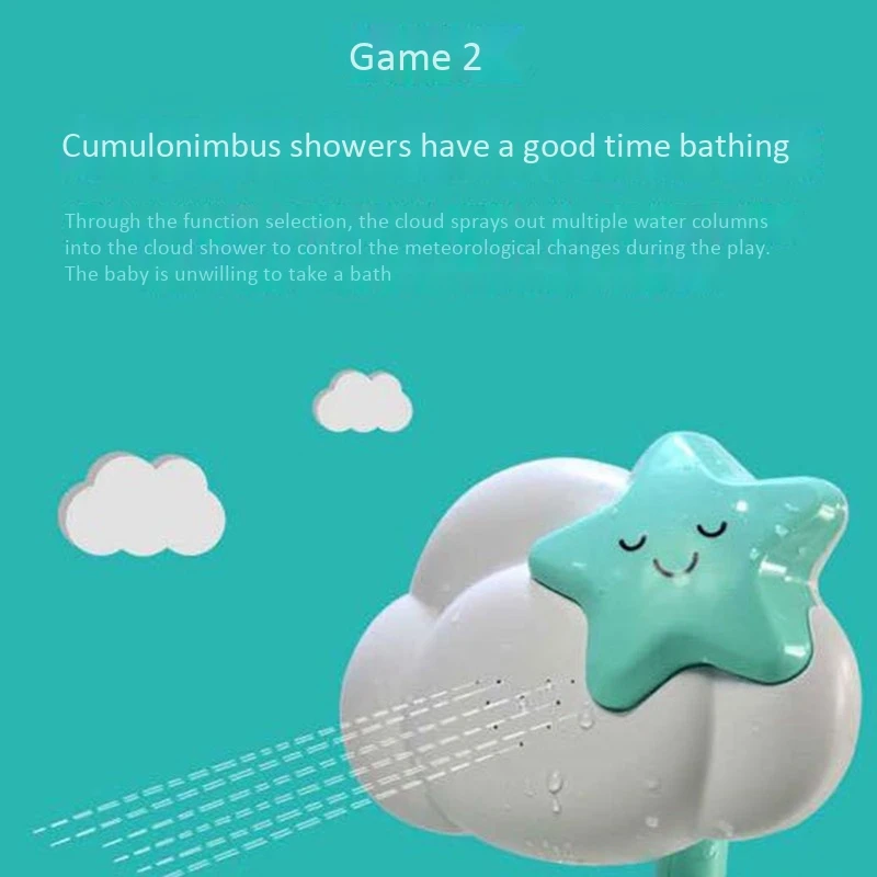 

Baby Bath Toys Flower Shower Head Bathtub Bathing Water Game Watering Sprayer for Kids Toddlers-Green