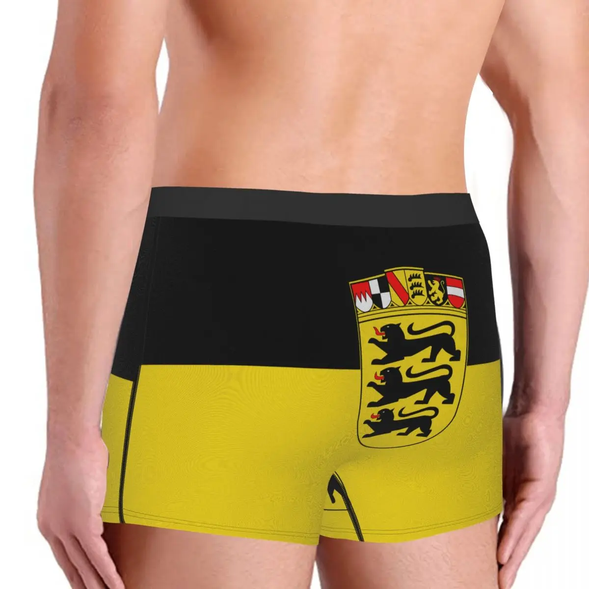 Flag Of Baden-Württemberg (state, Greater Arms) Men's Boxer Briefs German states Humor Graphic Men's boxer leggings