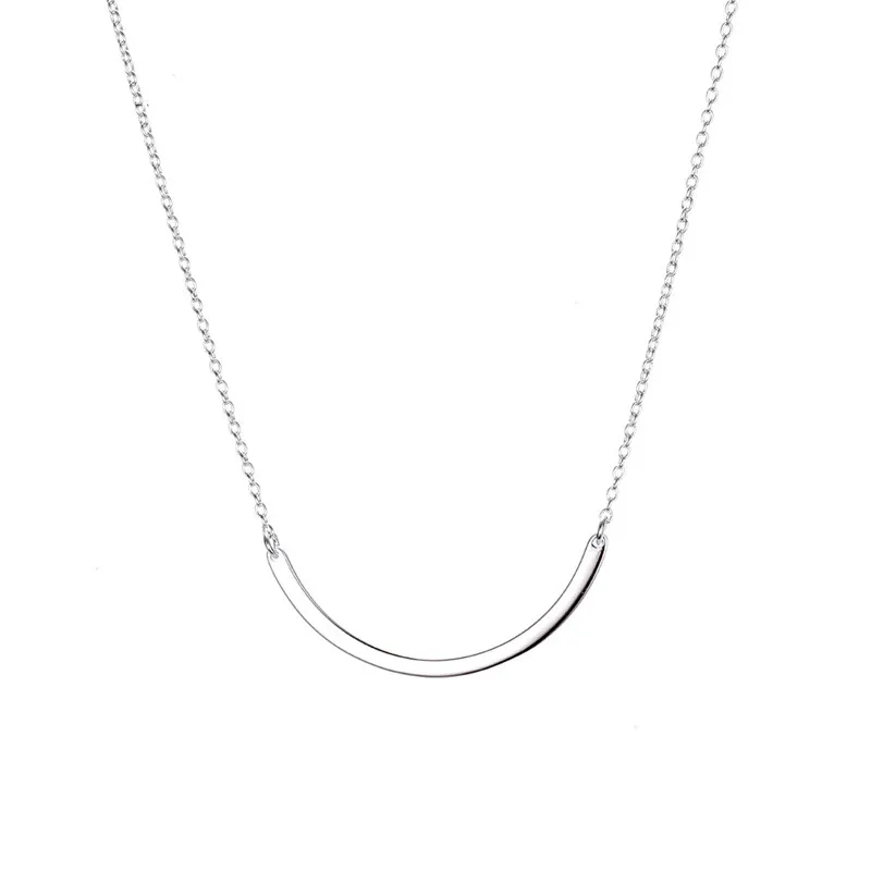 Ожерелья CC из чистого серебра 925 пробы для женщин минималистичный чокер в форме