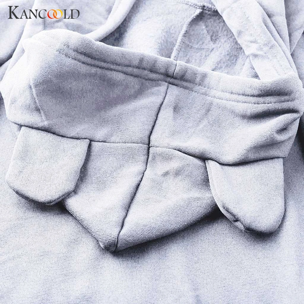 Женский длинный кардиган KANCOOLD повседневный однотонный с капюшоном и длинными