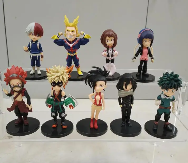 

9pcs/set Anime My Hero Academia Statue Figure Model Toys