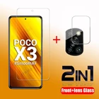 2 в 1, защита для камеры POCO X3 X 3, для xiaomi poco x3, закаленное стекло для xiaomi poco x3 nfc, защитное стекло, защитная пленка