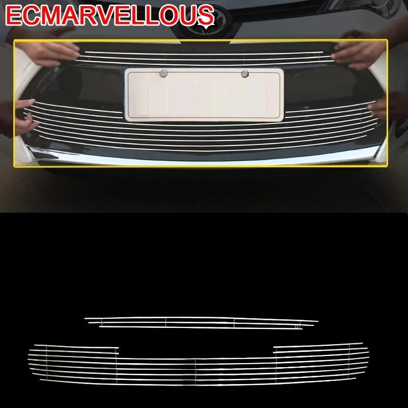 Body Front Bumper Grille Automobile Chromium Modified Decorative Car Styling Protecter Covers Accessory 17 18 FOR Toyota Corolla |