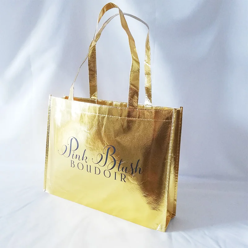 Оптовая продажа 500 шт./лот Custom Boutique металлические нетканые сумки для покупок с