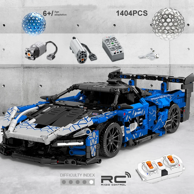 

Технический гоночный автомобиль McLarenied Senna GTR, совместимый с 42123 модельными блоками MOC, креативный скоростной автомобиль, строительные блоки, ...