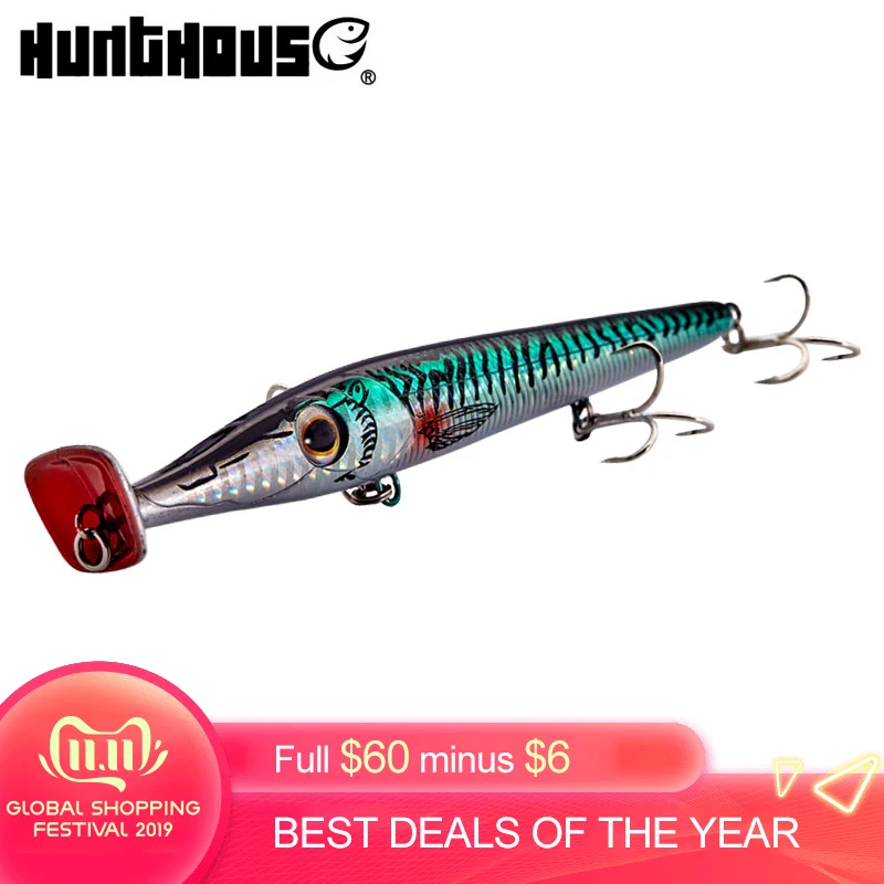 Hunthouse новые Поппер приманки 150 мм 20 г Garfish 150 длинные литые приманки карандаши Плавающие для бас garfish topwater bluefish