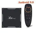 Приставка Смарт-ТВ X96 MAX Plus, 4 + 6432 ГБ, Android 9,0, 4 ядра, Wi-Fi, BT