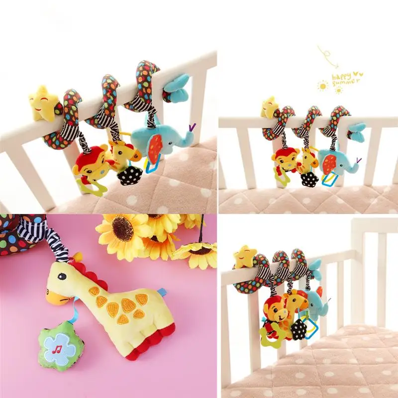 Игрушка TOYMYTOY для младенцев, игрушка на спиральную кровать и коляску, обезьяна, слон, развивающая мягкая игрушка