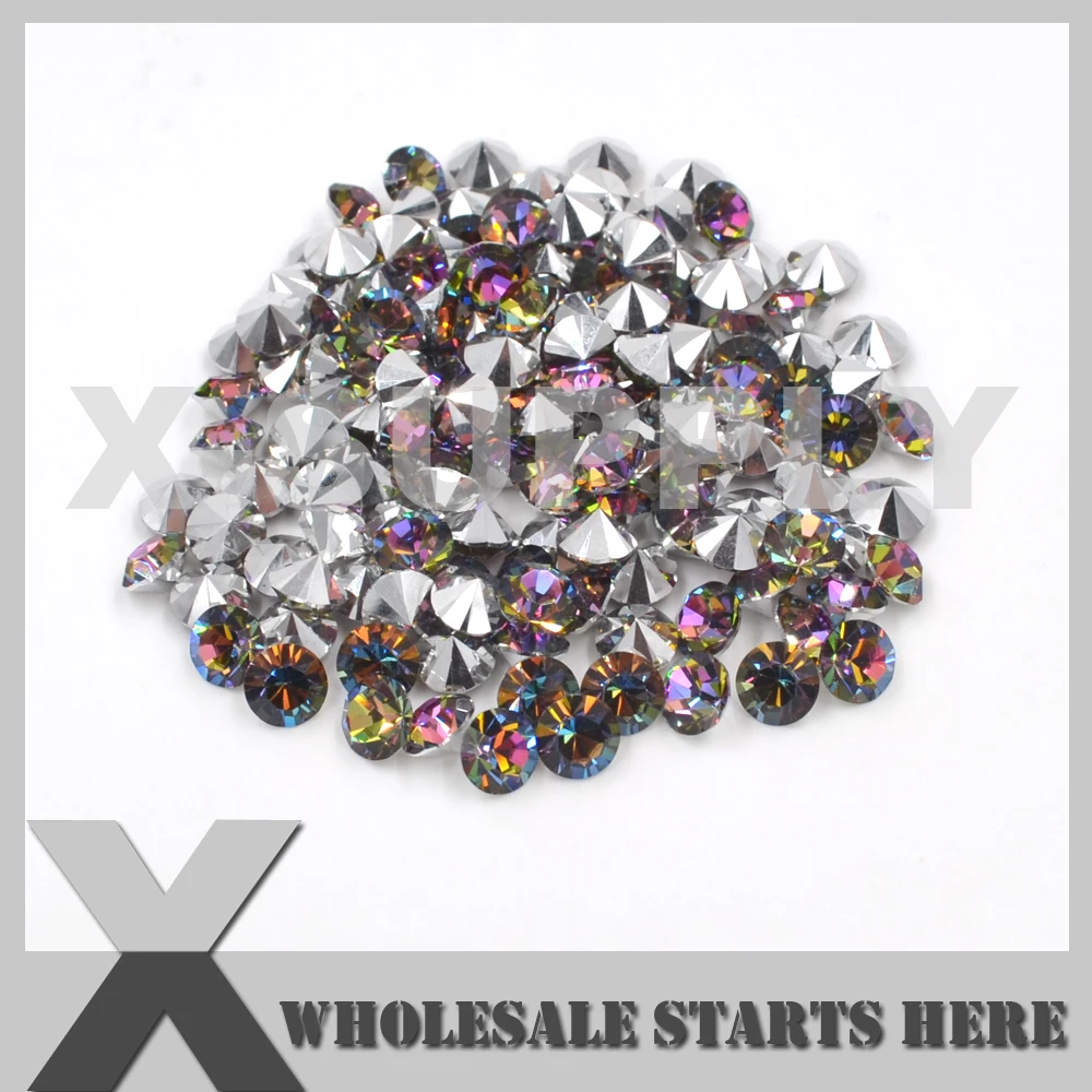 HX) ss29, ss38, ss45 Свободные Стразы Chaton, острый задник, используется для металлических настроек, чашки цепи, смешанные цвета