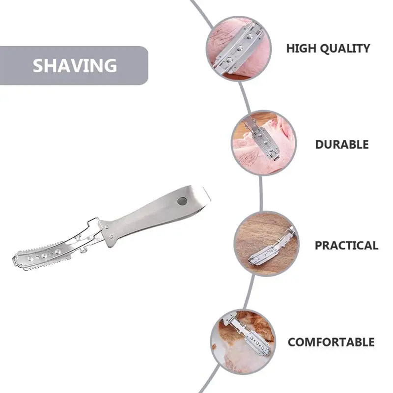 

Stainless Steel Pig Hair Scraper For Kitchen Chicken Duck Hair Knife Kitchen Tools Poultry Hair Removal Knife Cooking Meat Tools