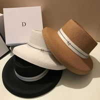 2020 new womens wide brim sun hats summer ribbon m straw hat fashion foldable beach boater hat cap holiday audrey hepburn