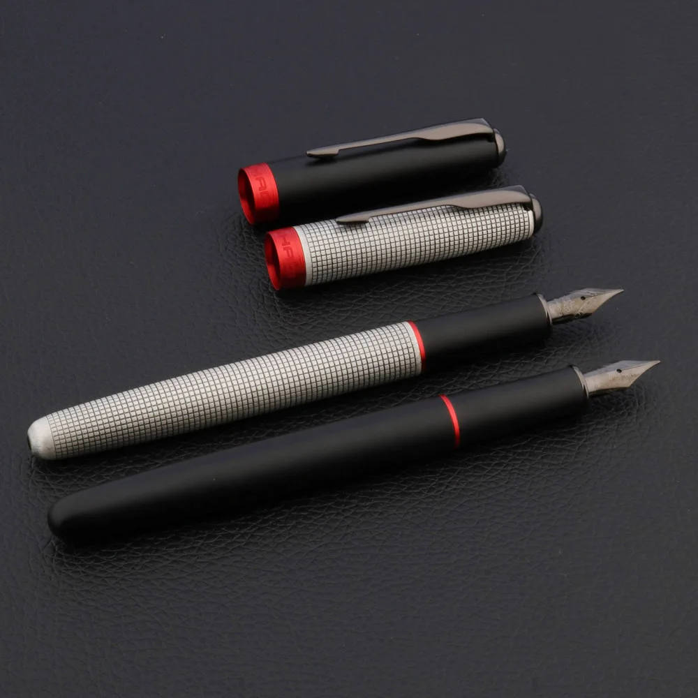 Фото Ручка перьевая JINHAO 75, роскошная классическая чернильная ручка в клетку, с пепером и вольфрамовым стальным черным наконечником, офисные и шк... №3