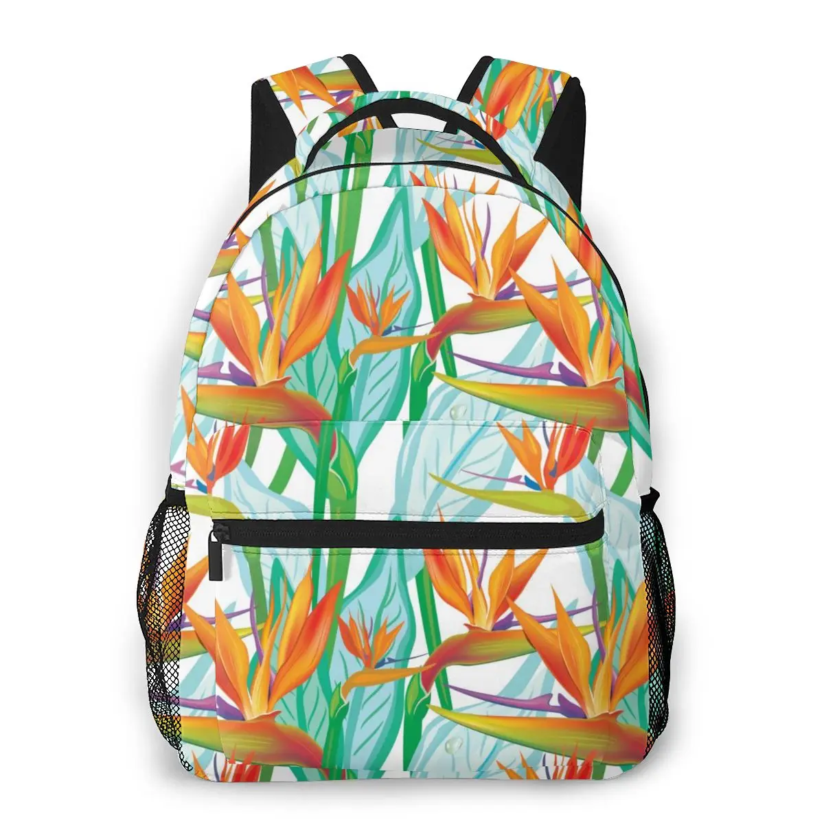 Женский школьный рюкзак детский для девочек с принтом птицы и цветов|Мужские