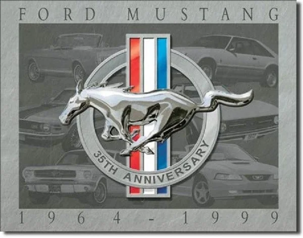 

Металлический жестяной знак Mustang 35-я юбилей настенное искусство