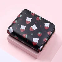 women cute cartoon wallet small zipper girl wallet brand designed pu leather women coin purse female card holder wallet
