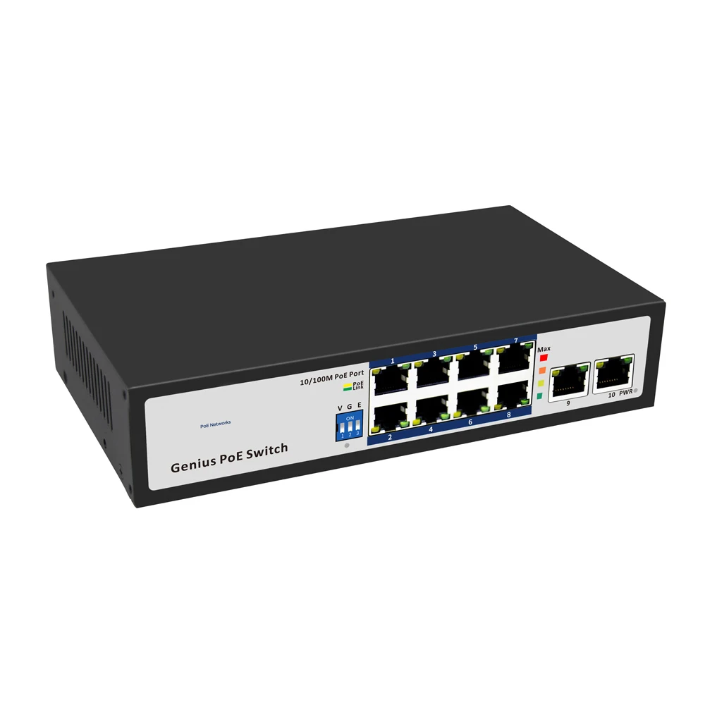 KuWFi 8 портов POE 10/100 м сетевой коммутатор Ethernet Poe 48 В для CCTV IP камеры/беспроводной AP 100