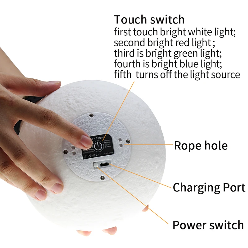 

LED Moon light REMOTE CONTROL Usb holiday sleep rechargeable Creative dream table night lamp colorfully Touch Decor Bedroom GIFT