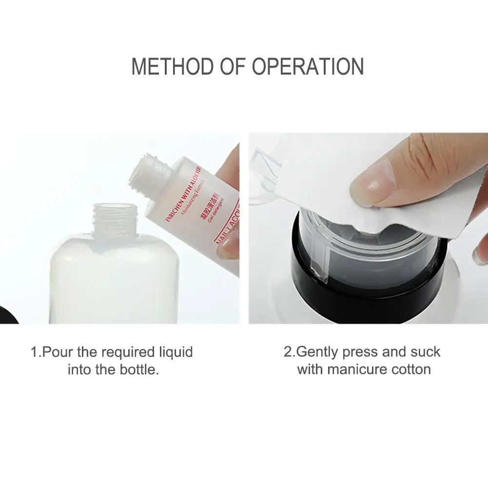 1 шт. Пластиковый Дозатор для жидкости снятия лака ногтей 200 мл | Красота и