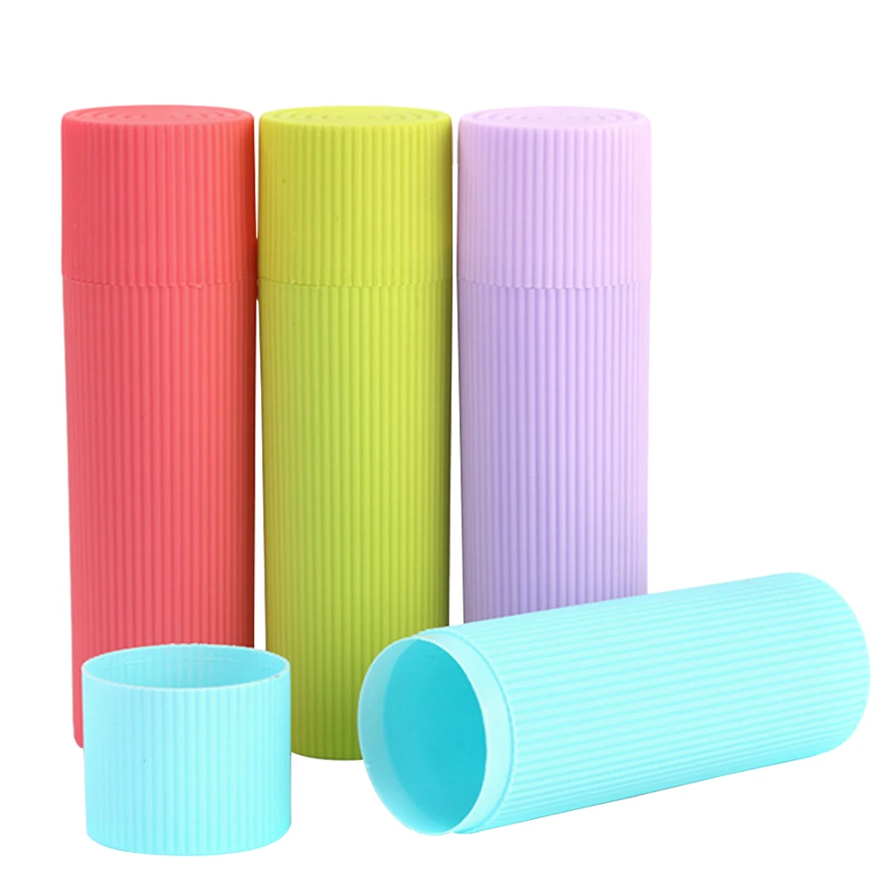 4 шт. пластиковый футляр для зубной щетки водонепроницаемый портативный хранения